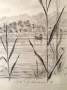 Paisaje del Lago con pescador 