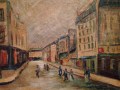 Vista parcial de la calle y personajes