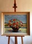 Cesto de minbre con flores silvestres