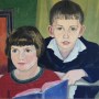 Retrato de 2 hermanos