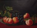 Fuente con Melocotones y Uvas
