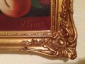 Fuente con Melocotones y Uvas