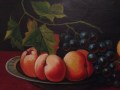 Fuente con Melocotones y Uvas